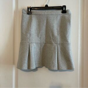 Madewell Jersey Bonded Light Gray Ruffled Mini Skirt